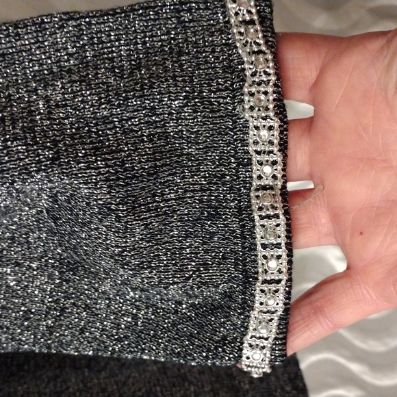 Vintage Blingy Erika Sweater Sz L Elegant Shimmery Metallic Lightweight - Picture 4 of 10
